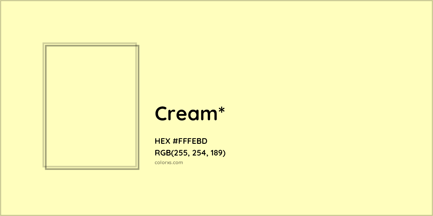 HEX #FFFEBD Color Name, Color Code, Palettes, Similar Paints, Images
