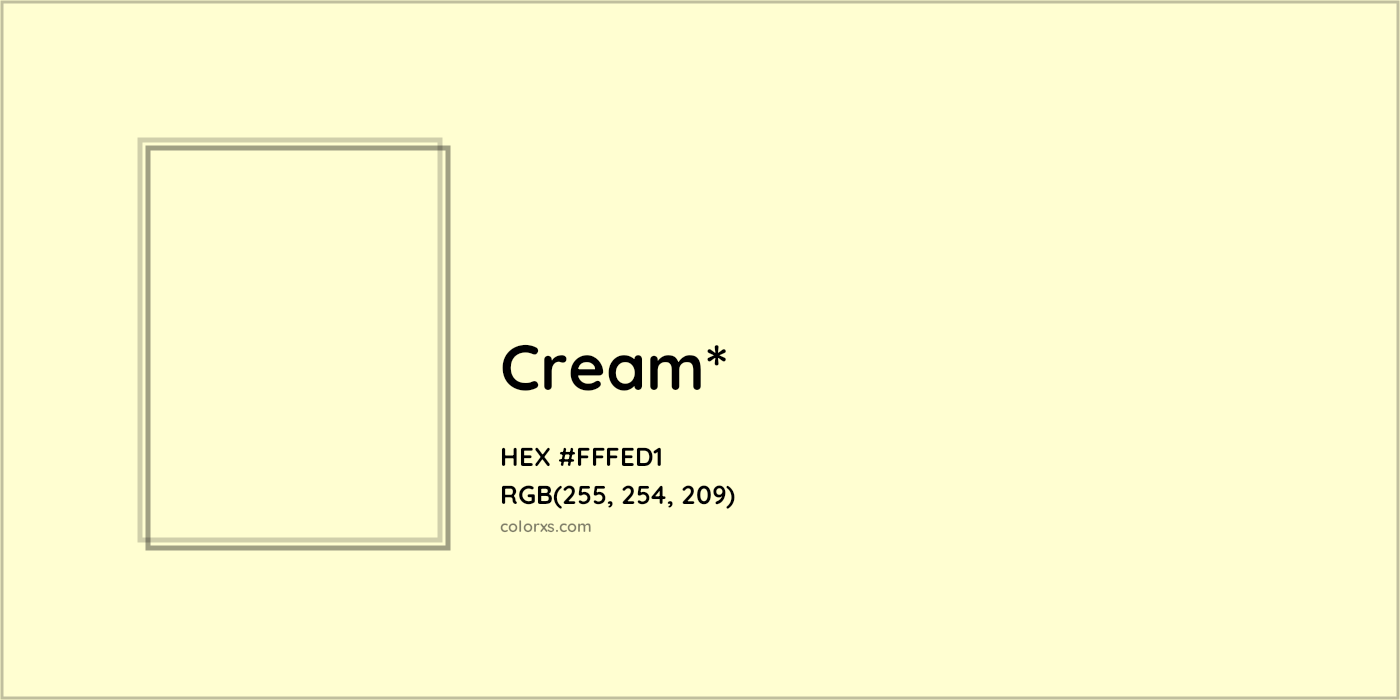 HEX #FFFED1 Color Name, Color Code, Palettes, Similar Paints, Images