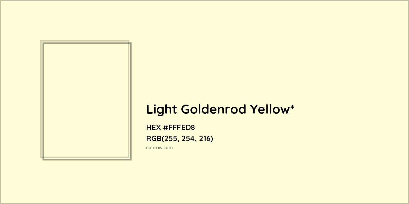 HEX #FFFED8 Color Name, Color Code, Palettes, Similar Paints, Images