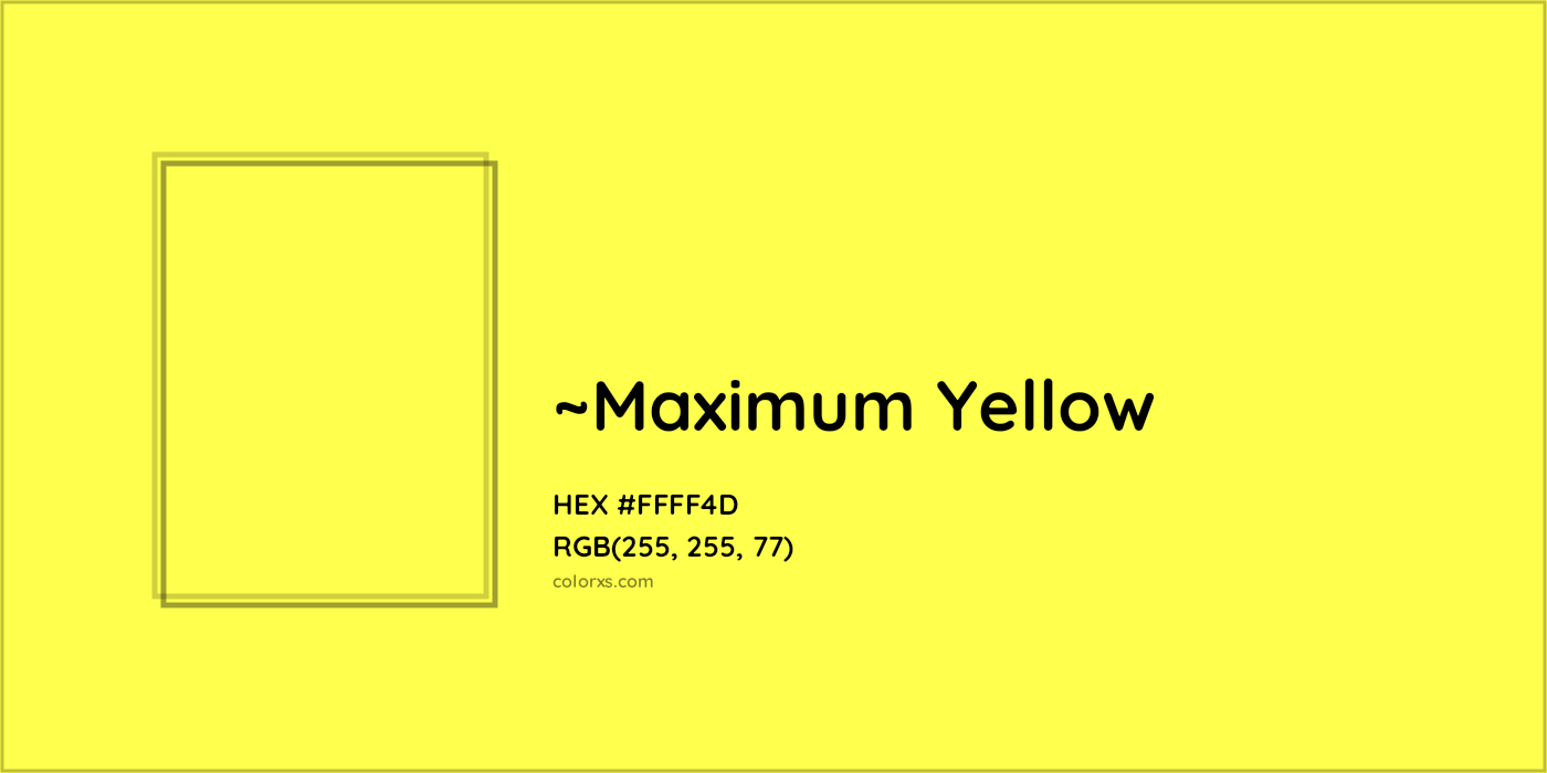 HEX #FFFF4D Color Name, Color Code, Palettes, Similar Paints, Images