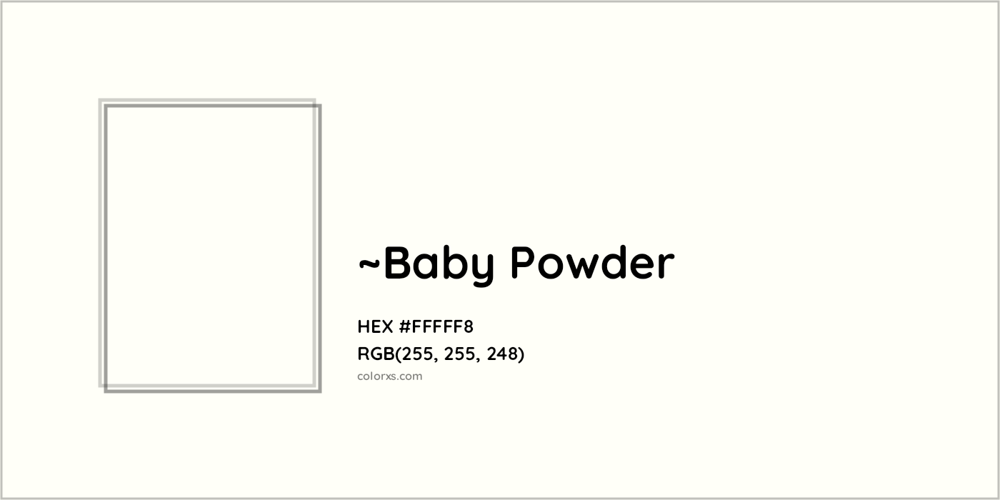 HEX #FFFFF8 Color Name, Color Code, Palettes, Similar Paints, Images