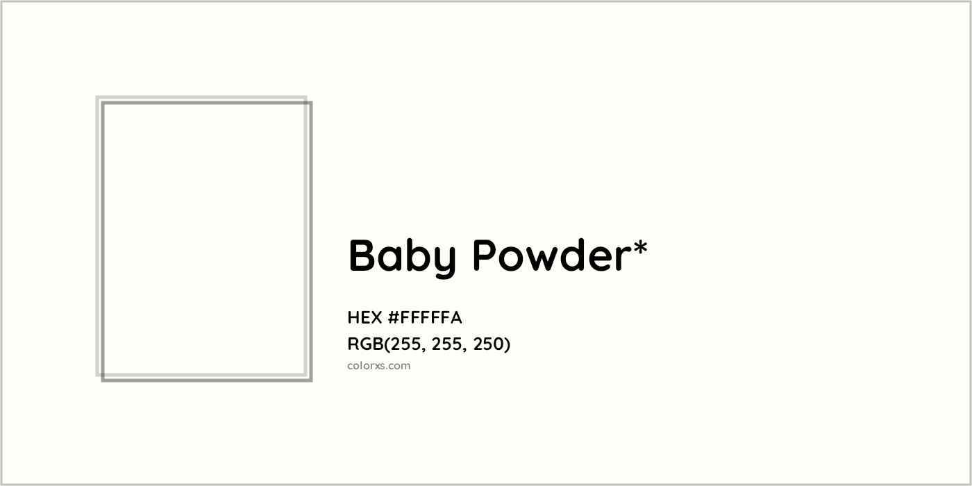 HEX #FFFFFA Color Name, Color Code, Palettes, Similar Paints, Images