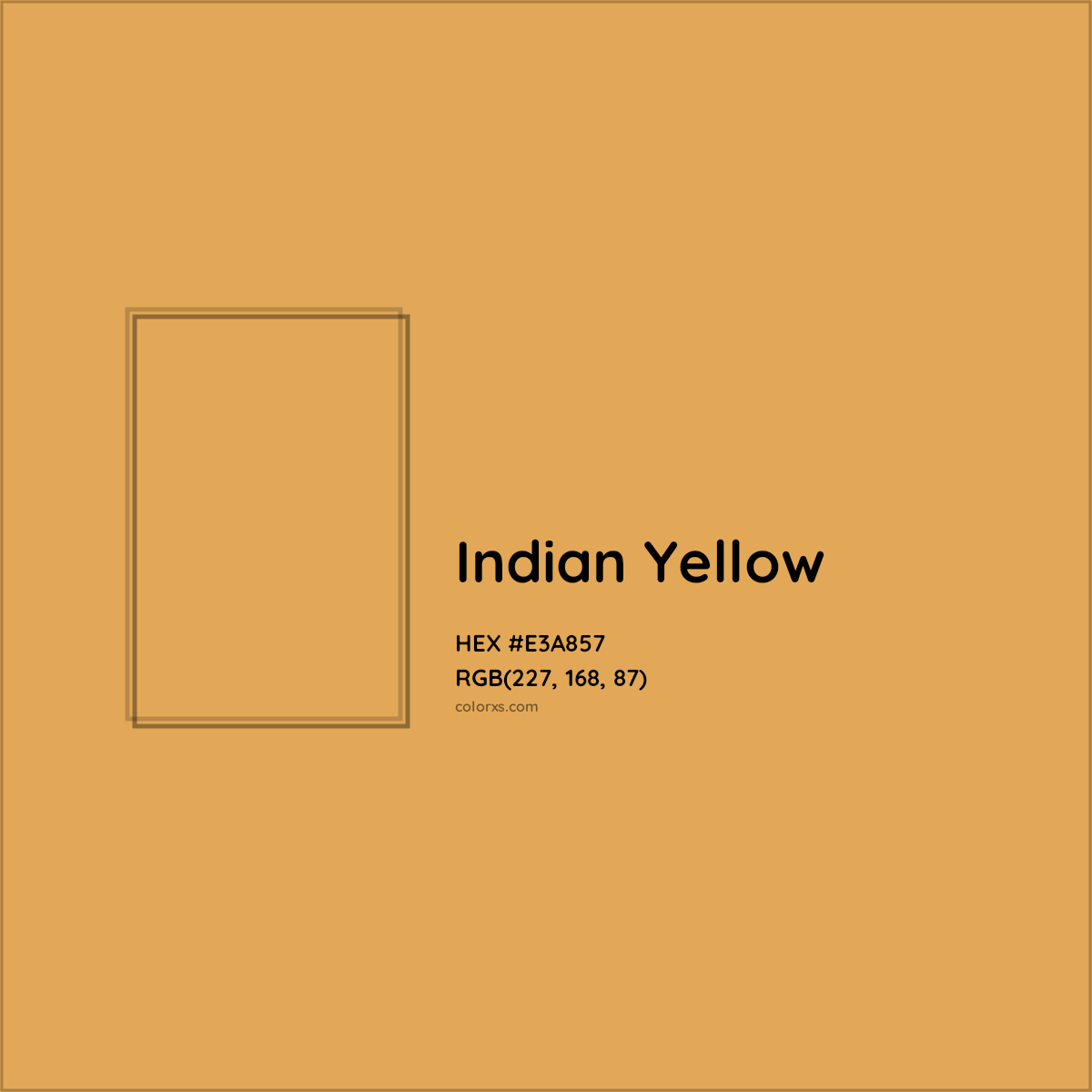 HEX #E3A857 Indian Yellow Color - Color Code