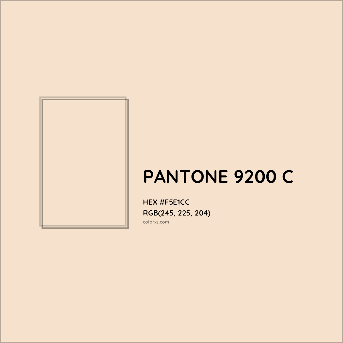 HEX #F5E1CC PANTONE 9200 C CMS Pantone PMS - Color Code